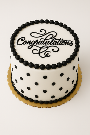 Polka Congratulations Cake