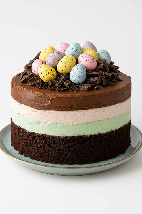 Triple Layer Easter Nest Cake