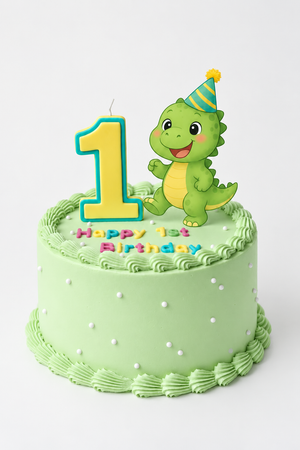 Baby Dino First Birthday Cake