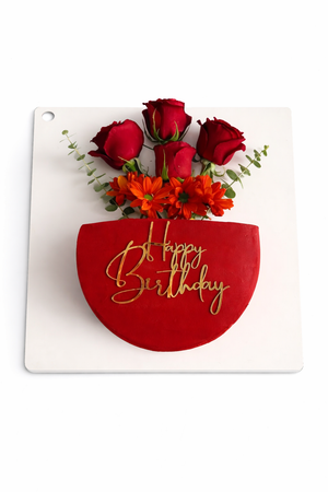 Rose Flower Pot Cake