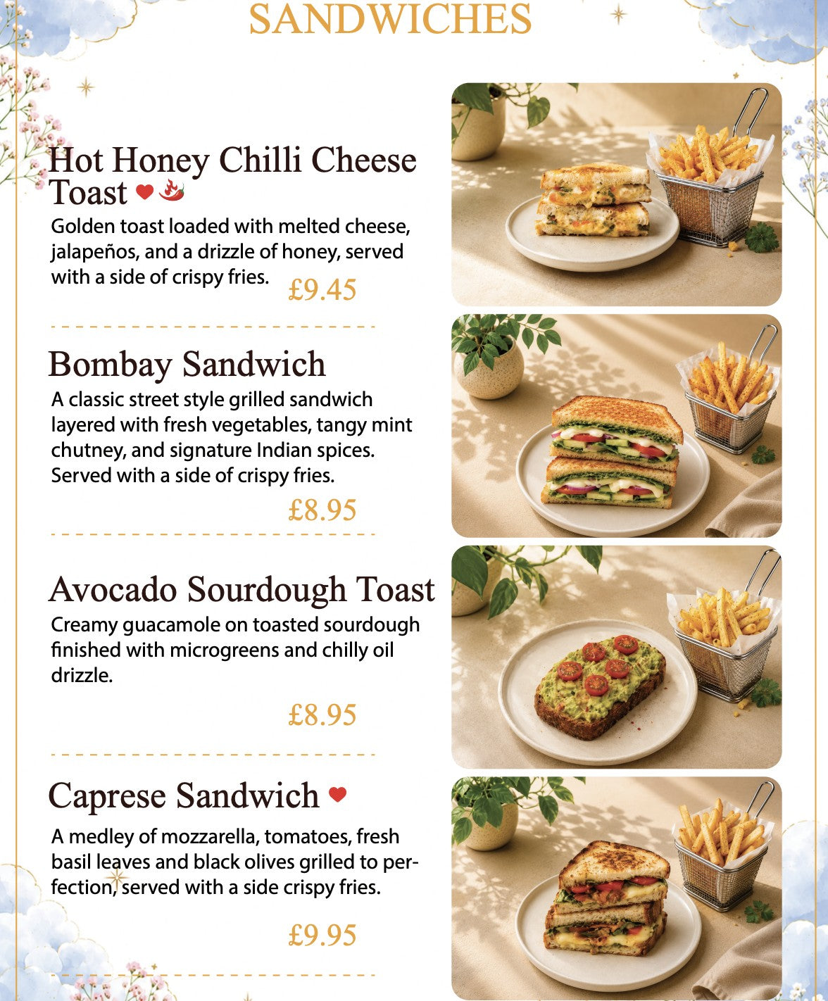 7th Heaven Café Model menu page 13