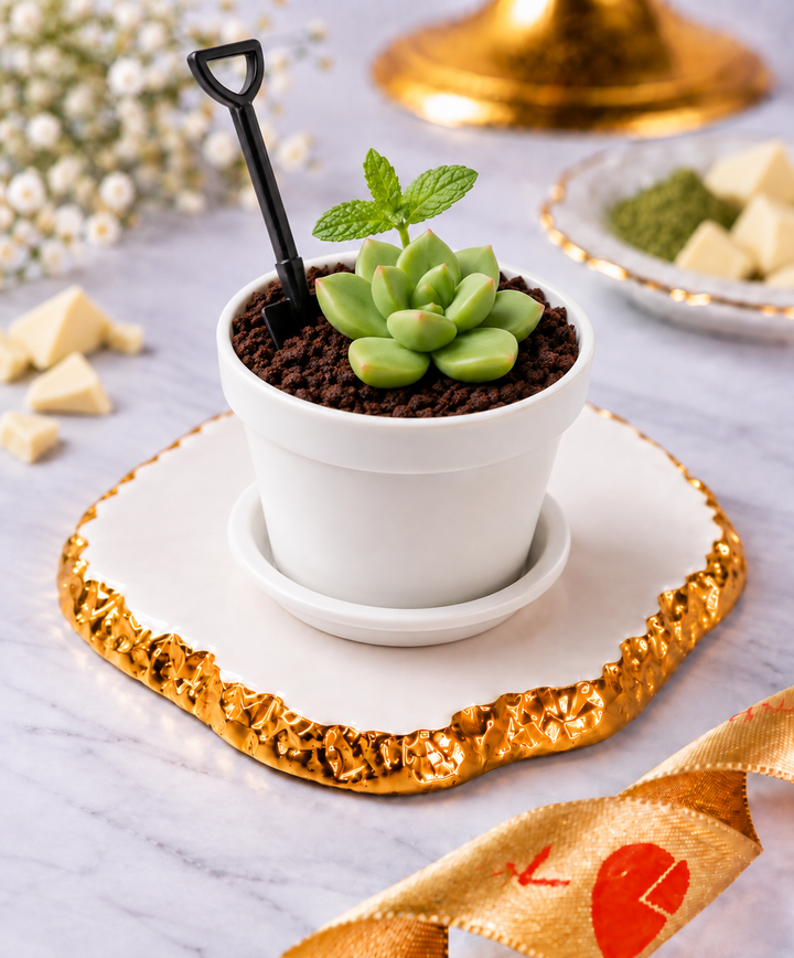 Matcha White Chocolate Edible Garden Pot